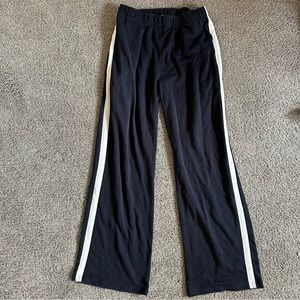 Brandy Melville navy and white striped sweat pants